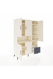 Hyperion Dolap 10 Raflı 2 Çekmeceli 5 Kapaklı 132x44x195 Aytaşı-Aytaşı/Antrasit