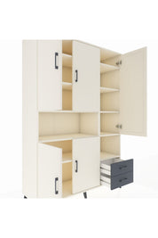 Hyperion Dolap 10 Raflı 2 Çekmeceli 5 Kapaklı 132x44x195 Aytaşı-Aytaşı/Antrasit