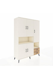 Hyperion Dolap 10 Raflı 2 Çekmeceli 5 Kapaklı 132x44x195 Aytaşı-Aytaşı/Çam