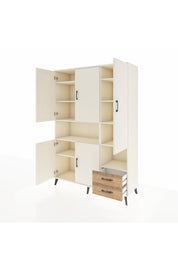 Hyperion Dolap 10 Raflı 2 Çekmeceli 5 Kapaklı 132x44x195 Aytaşı-Aytaşı/Çam