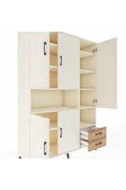 Hyperion Dolap 10 Raflı 2 Çekmeceli 5 Kapaklı 132x44x195 Aytaşı-Aytaşı/Çam