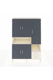 Hyperion Dolap 10 Raflı 2 Çekmeceli 5 Kapaklı 132x44x195 Aytaşı-Antrasit/Aytaşı