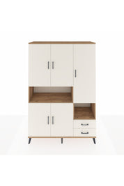 Hyperion Dolap 10 Raflı 2 Çekmeceli 5 Kapaklı 132x44x195 Çam-Aytaşı/Aytaşı