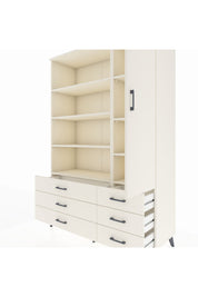 Hyperion Dolap 8 Raflı 6 Çekmeceli Tek Kapaklı  132x44x195 Aytaşı-Aytaşı/Aytaşı