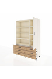 Hyperion Dolap 8 Raflı 6 Çekmeceli Tek Kapaklı  132x44x195 Aytaşı-Aytaşı/Çam