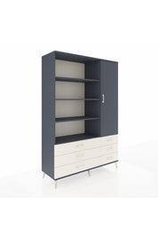 Hyperion Dolap 8 Raflı 6 Çekmeceli Tek Kapaklı  132x44x195 Antrasit-Antrasit/Aytaşı