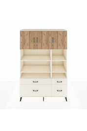 Hyperion Dolap 10 Raflı 4 Çekmeceli 3 Kapaklı 132x44x195 Aytaşı-Çam/Aytaşı