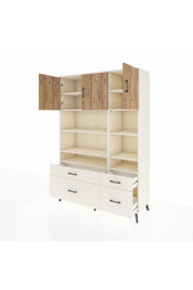 Hyperion Dolap 10 Raflı 4 Çekmeceli 3 Kapaklı 132x44x195 Aytaşı-Çam/Aytaşı