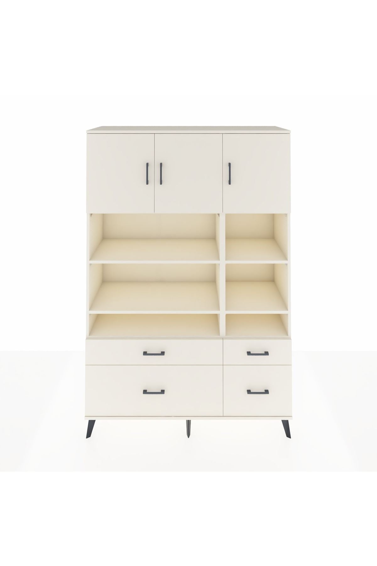 Hyperion Dolap 10 Raflı 4 Çekmeceli 3 Kapaklı 132x44x195 Aytaşı-Aytaşı/Aytaşı