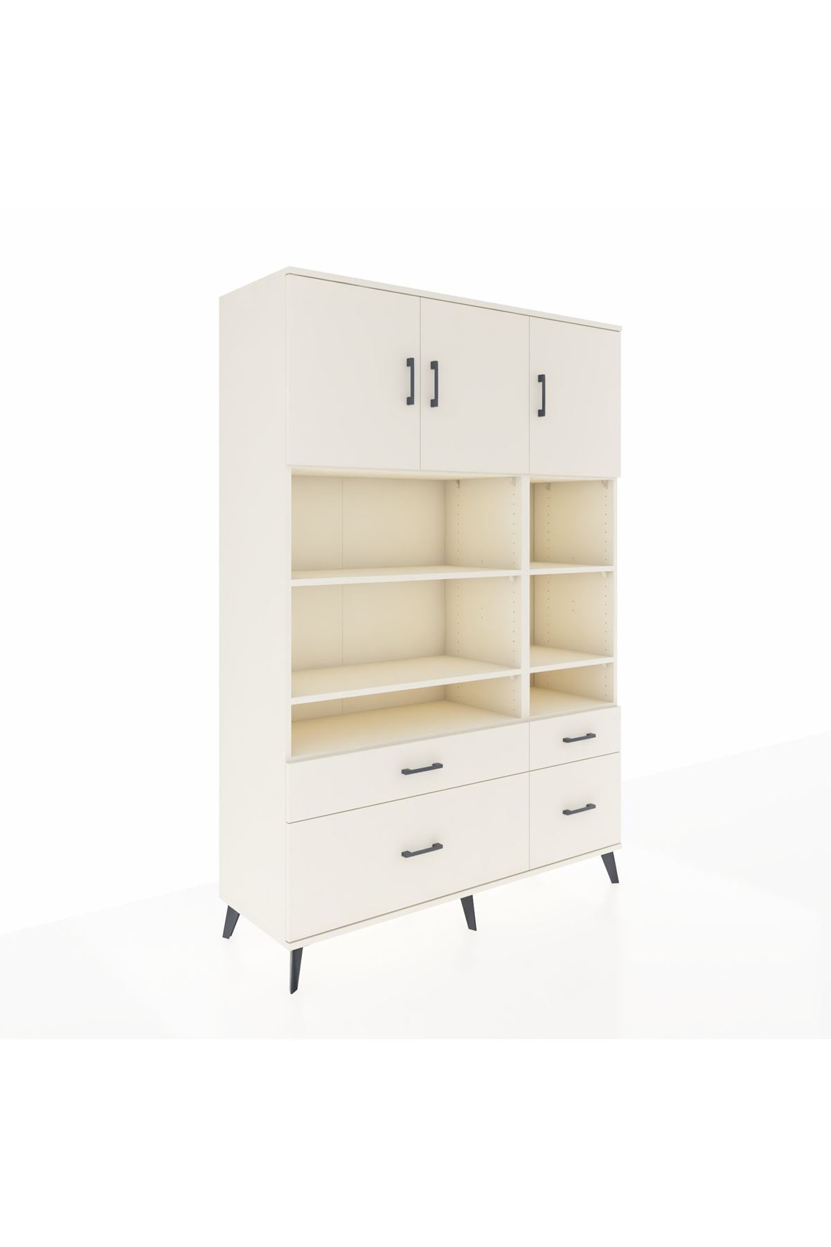 Hyperion Dolap 10 Raflı 4 Çekmeceli 3 Kapaklı 132x44x195 Aytaşı-Aytaşı/Aytaşı