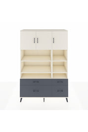 Hyperion Dolap 10 Raflı 4 Çekmeceli 3 Kapaklı 132x44x195 Aytaşı-Aytaşı/Antrasit