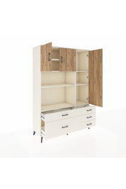 Hyperion Dolap 7 Raflı 5 Çekmeceli 3 Kapaklı 132x44x195 Aytaşı-Çam/Aytaşı