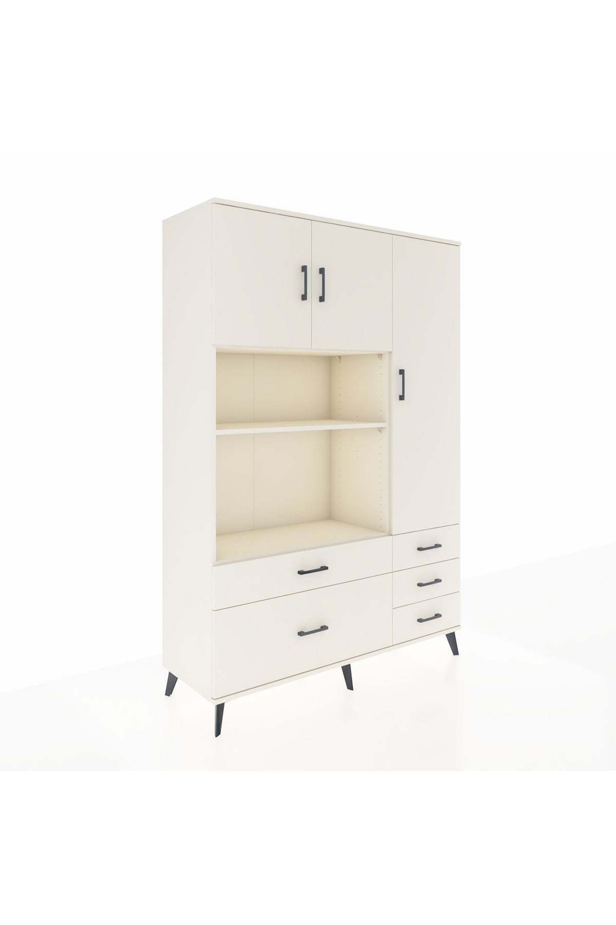 Hyperion Dolap 7 Raflı 5 Çekmeceli 3 Kapaklı 132x44x195 Aytaşı-Aytaşı/Aytaşı