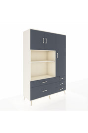 Hyperion Dolap 7 Raflı 5 Çekmeceli 3 Kapaklı 132x44x195 Aytaşı-Antrasit/Antrasit