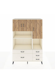 Hyperion Dolap 8 Raflı 5 Çekmeceli 3 Kapaklı 132x44x195 Aytaşı-Çam/Aytaşı