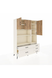 Hyperion Dolap 8 Raflı 5 Çekmeceli 3 Kapaklı 132x44x195 Aytaşı-Çam/Aytaşı