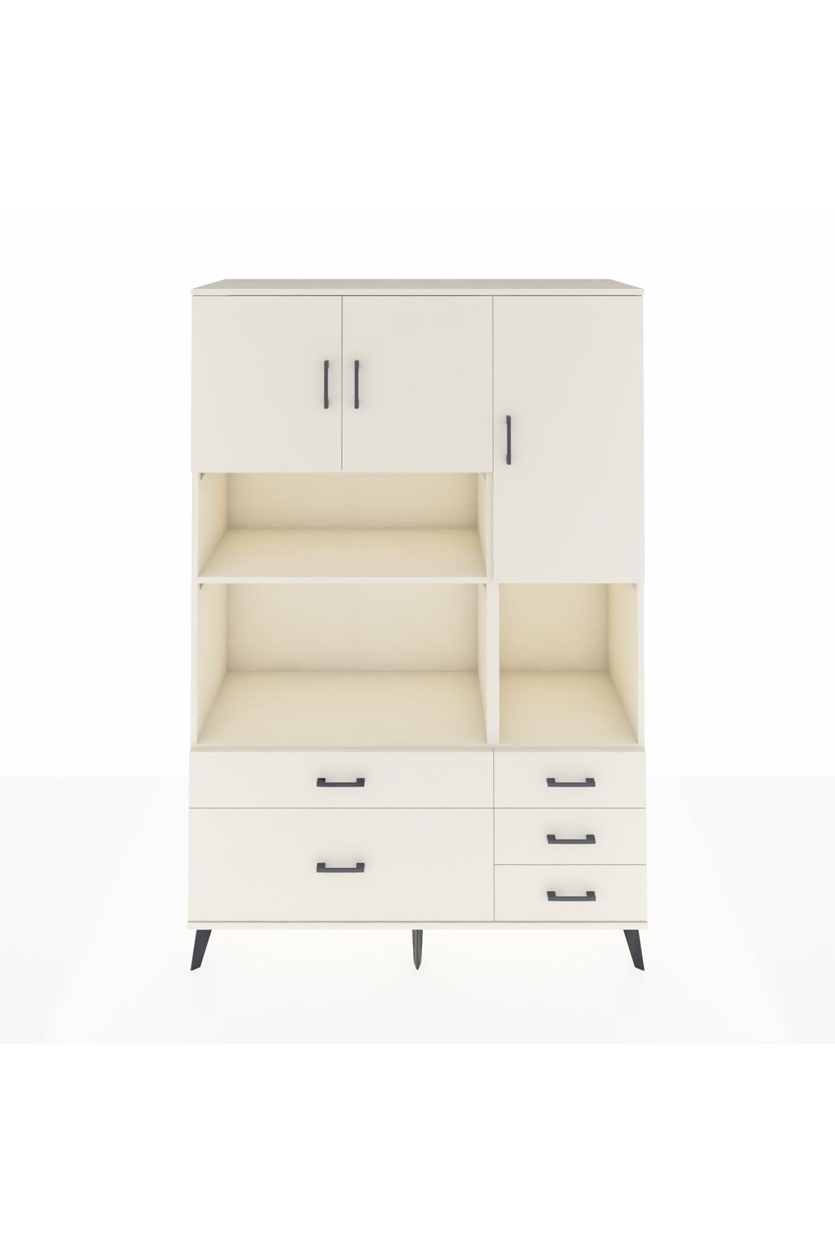 Hyperion Dolap 8 Raflı 5 Çekmeceli 3 Kapaklı 132x44x195 Aytaşı-Aytaşı/Aytaşı