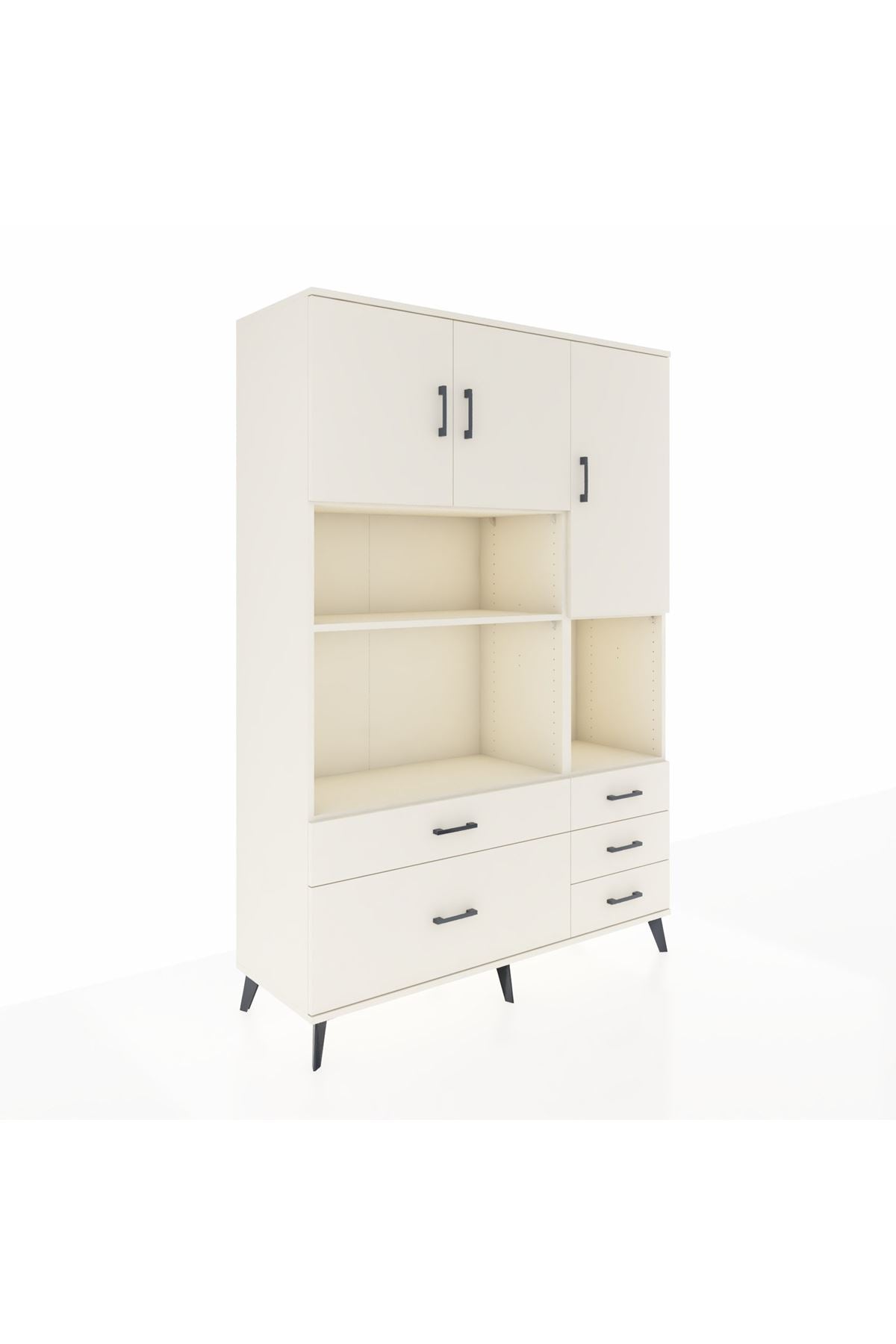 Hyperion Dolap 8 Raflı 5 Çekmeceli 3 Kapaklı 132x44x195 Aytaşı-Aytaşı/Aytaşı