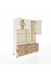 Hyperion Dolap 8 Raflı 5 Çekmeceli 3 Kapaklı 132x44x195 Aytaşı-Aytaşı/Çam