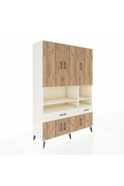 Hyperion Dolap 8 Raflı 2 Çekmeceli 6 Kapaklı 132x44x195 Aytaşı-Çam/Aytaşı