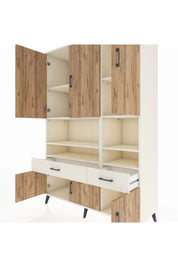 Hyperion Dolap 8 Raflı 2 Çekmeceli 6 Kapaklı 132x44x195 Aytaşı-Çam/Aytaşı