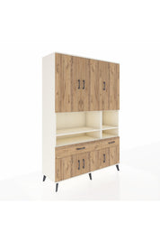 Hyperion Dolap 8 Raflı 2 Çekmeceli 6 Kapaklı 132x44x195 Aytaşı-Çam/Çam