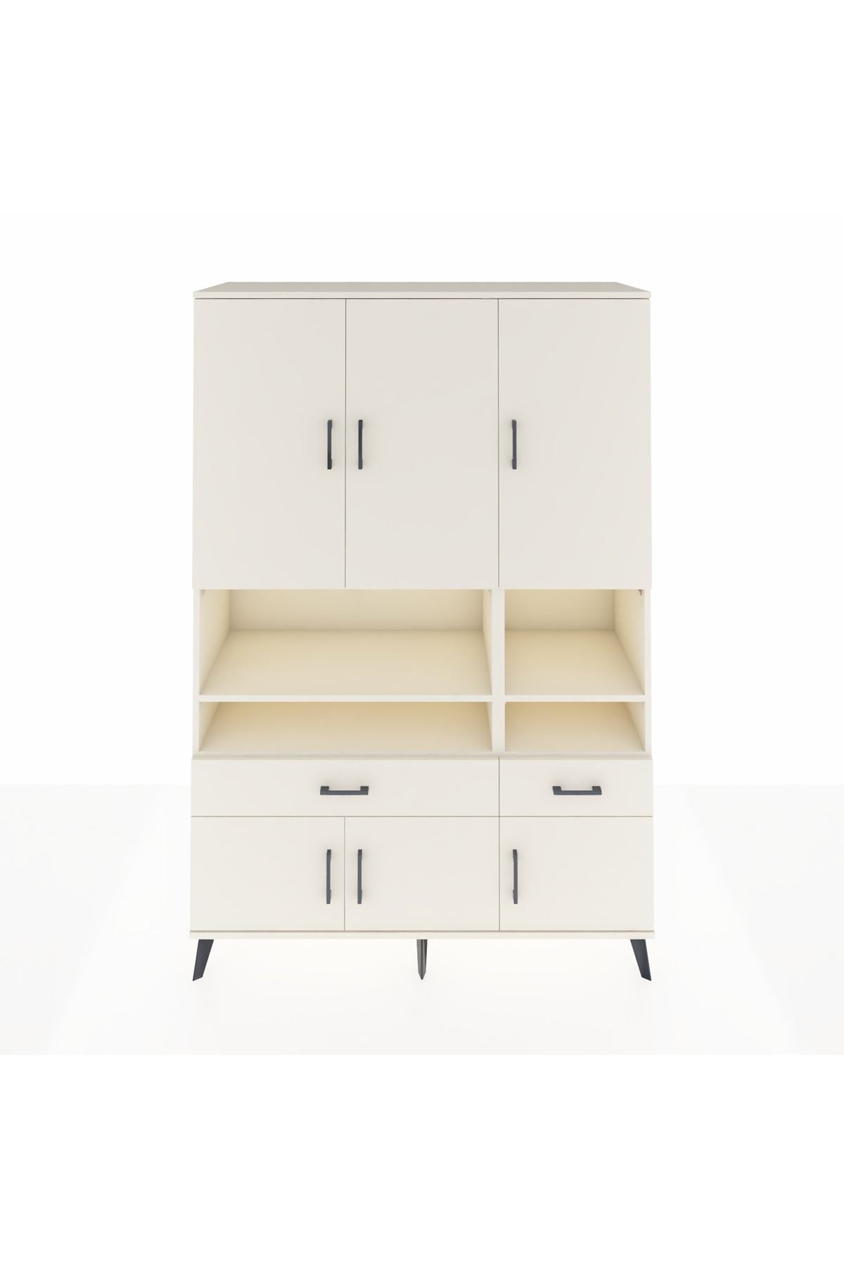 Hyperion Dolap 8 Raflı 2 Çekmeceli 6 Kapaklı 132x44x195 Aytaşı-Aytaşı/Aytaşı