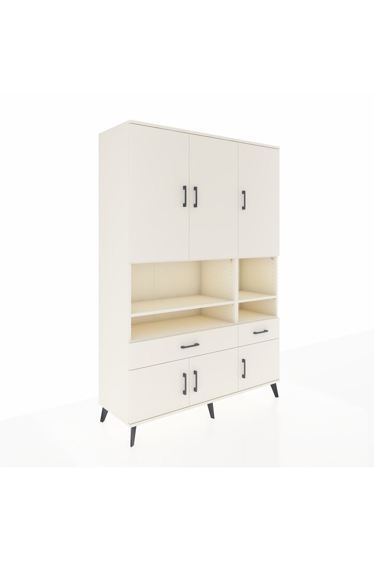 Hyperion Dolap 8 Raflı 2 Çekmeceli 6 Kapaklı 132x44x195 Aytaşı-Aytaşı/Aytaşı