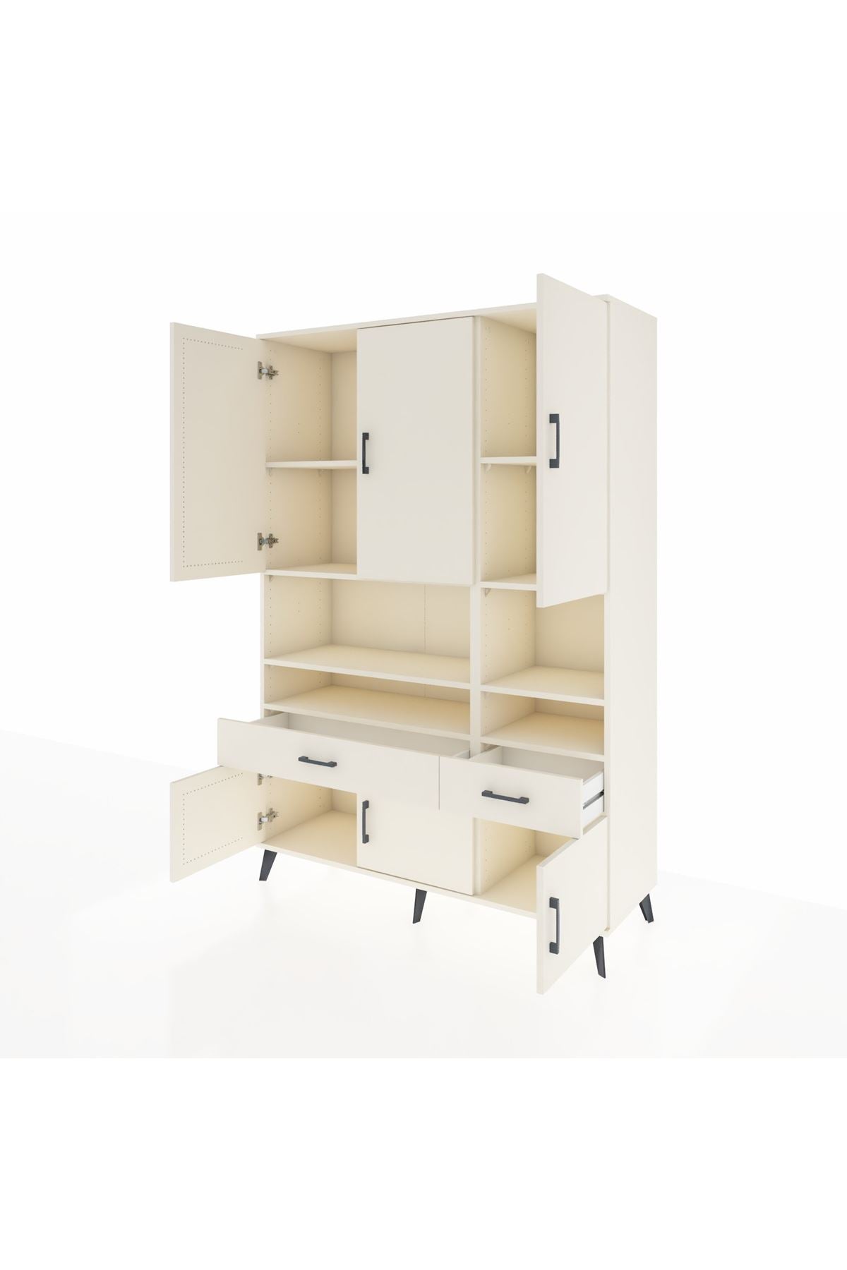 Hyperion Dolap 8 Raflı 2 Çekmeceli 6 Kapaklı 132x44x195 Aytaşı-Aytaşı/Aytaşı