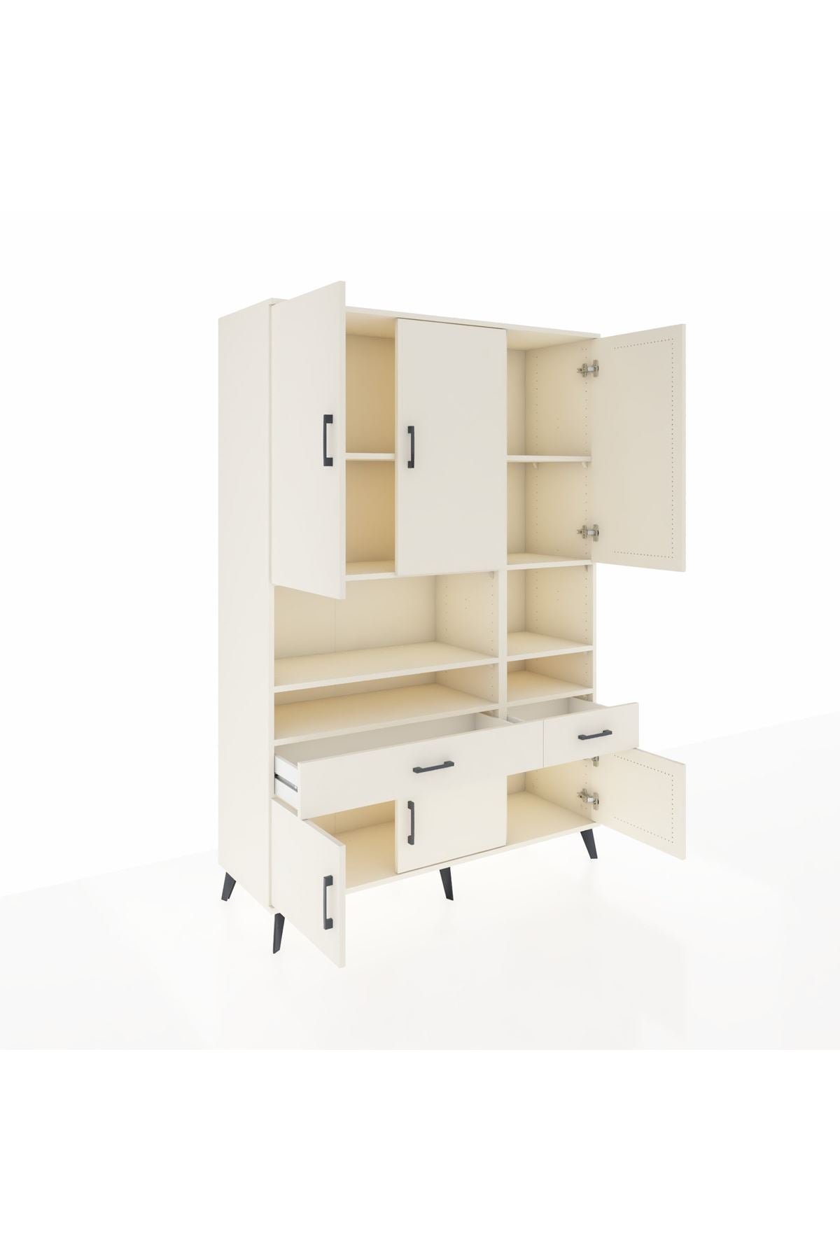 Hyperion Dolap 8 Raflı 2 Çekmeceli 6 Kapaklı 132x44x195 Aytaşı-Aytaşı/Aytaşı