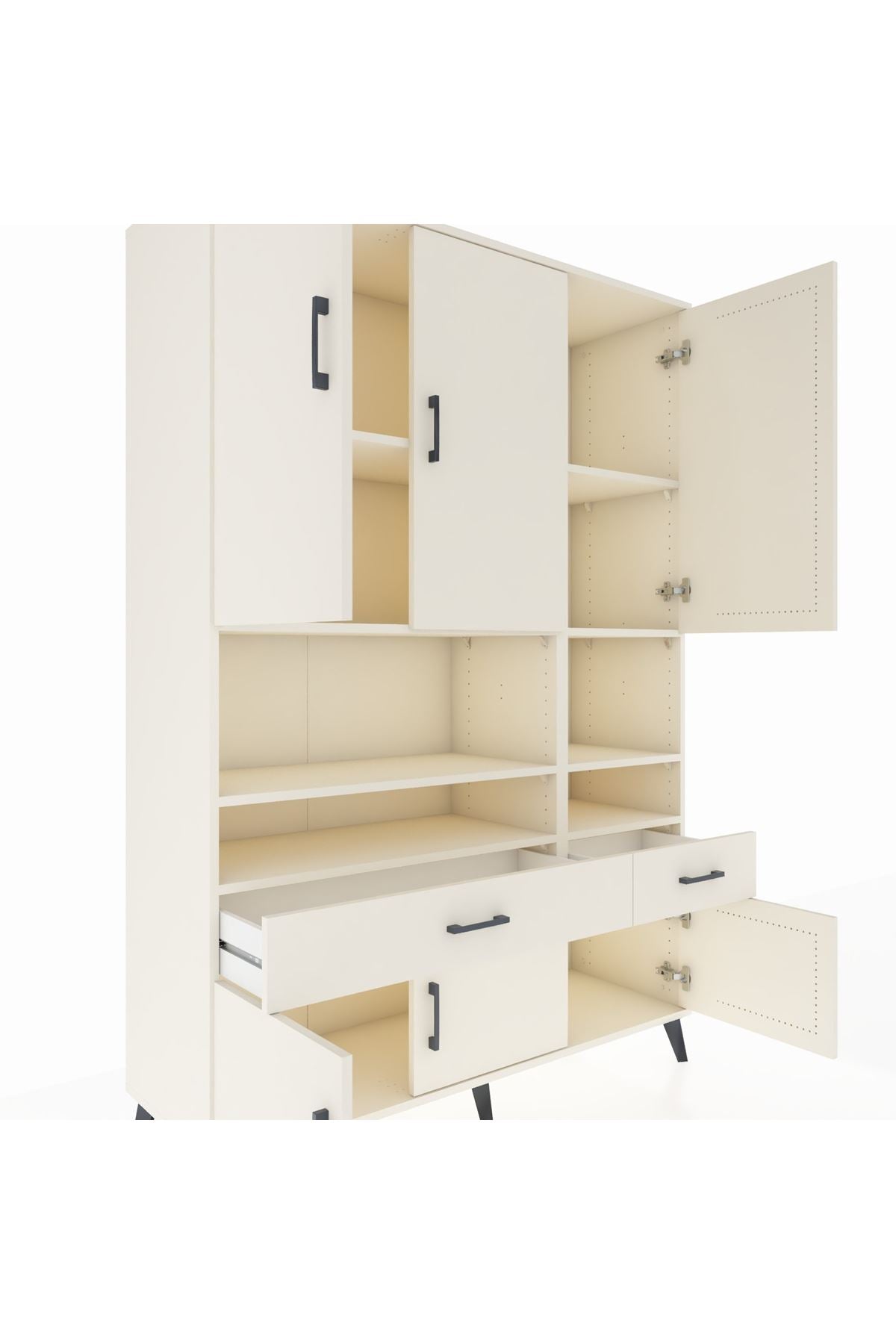 Hyperion Dolap 8 Raflı 2 Çekmeceli 6 Kapaklı 132x44x195 Aytaşı-Aytaşı/Aytaşı