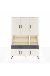 Hyperion Dolap 8 Raflı 2 Çekmeceli 6 Kapaklı 132x44x195 Aytaşı-Aytaşı/Antrasit