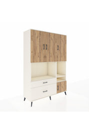 Hyperion Dolap 7 Raflı 2 Çekmeceli 4 Kapaklı 132x44x195 Aytaşı-Çam/Aytaşı