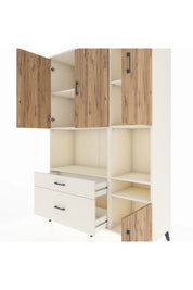 Hyperion Dolap 7 Raflı 2 Çekmeceli 4 Kapaklı 132x44x195 Aytaşı-Çam/Aytaşı