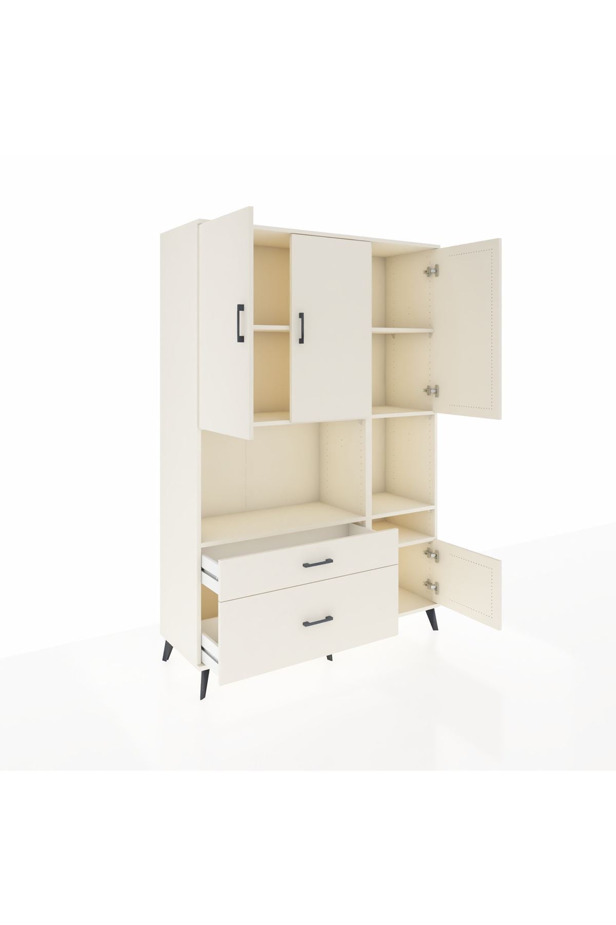 Hyperion Dolap 7 Raflı 2 Çekmeceli 4 Kapaklı 132x44x195 Aytaşı-Aytaşı/Aytaşı