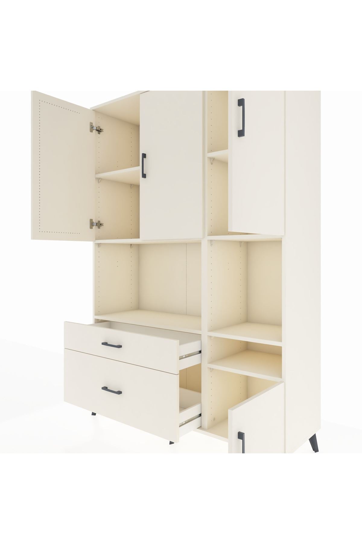 Hyperion Dolap 7 Raflı 2 Çekmeceli 4 Kapaklı 132x44x195 Aytaşı-Aytaşı/Aytaşı