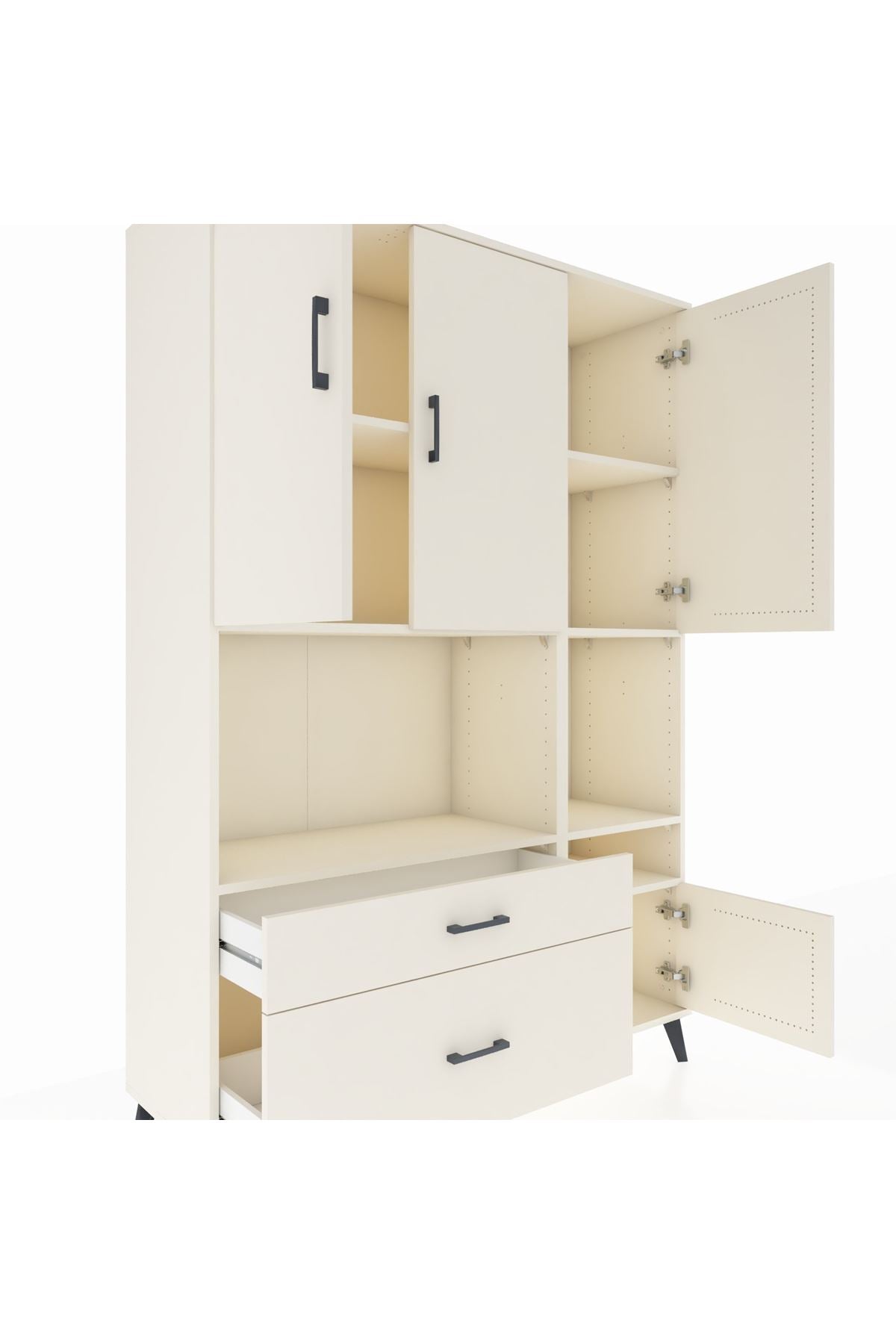 Hyperion Dolap 7 Raflı 2 Çekmeceli 4 Kapaklı 132x44x195 Aytaşı-Aytaşı/Aytaşı