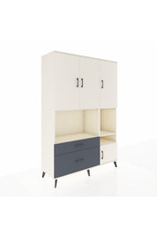 Hyperion Dolap 7 Raflı 2 Çekmeceli 4 Kapaklı 132x44x195 Aytaşı-Aytaşı/Antrasit