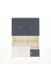 Hyperion Dolap 7 Raflı 2 Çekmeceli 4 Kapaklı 132x44x195 Aytaşı-Antrasit/Aytaşı