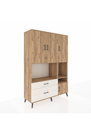 Hyperion Dolap 7 Raflı 2 Çekmeceli 4 Kapaklı 132x44x195 Çam-Çam/Aytaşı