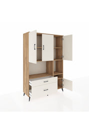 Hyperion Dolap 7 Raflı 2 Çekmeceli 4 Kapaklı 132x44x195 Çam-Aytaşı/Aytaşı