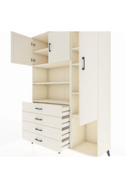 Hyperion Dolap 8 Raflı 4 Çekmeceli 3 Kapaklı 132x44x195 Aytaşı-Aytaşı/Aytaşı