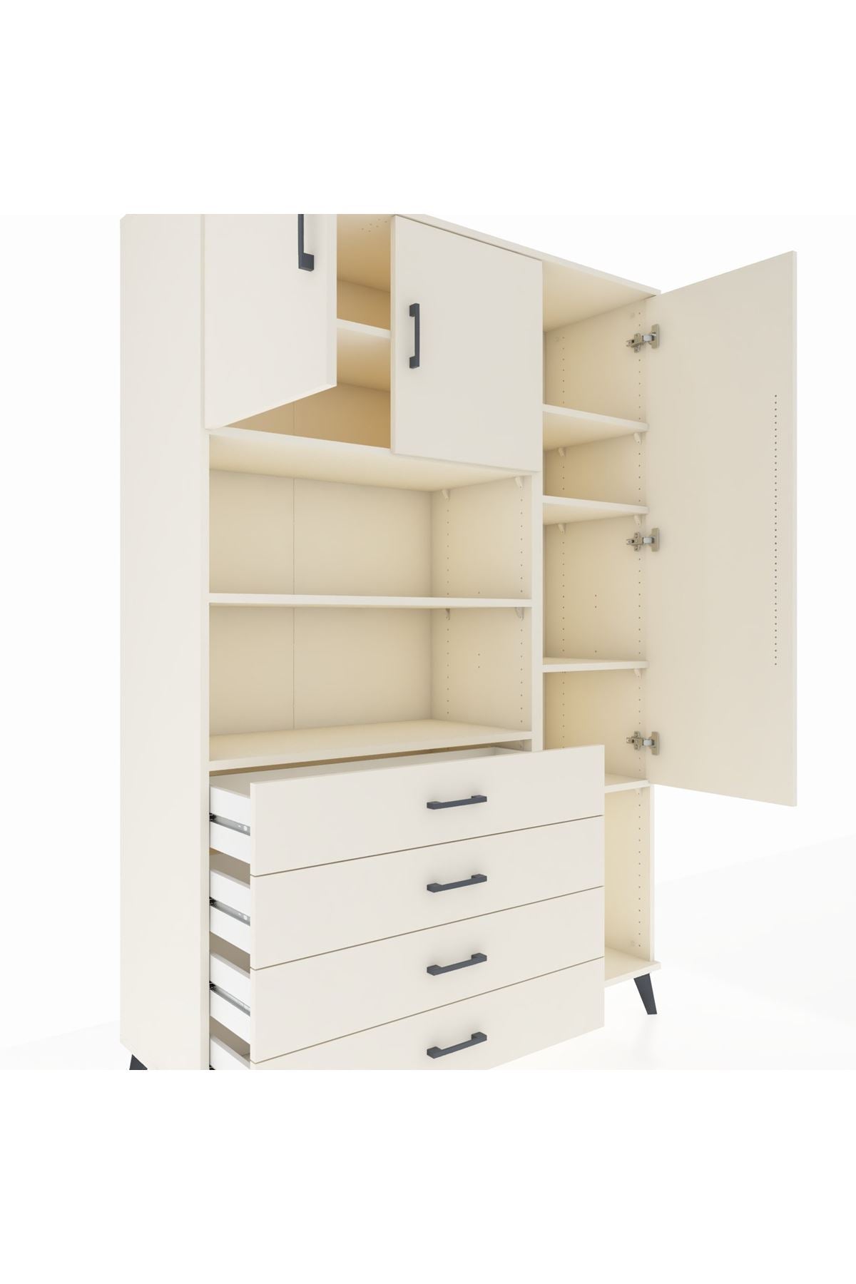 Hyperion Dolap 8 Raflı 4 Çekmeceli 3 Kapaklı 132x44x195 Aytaşı-Aytaşı/Aytaşı