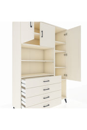 Hyperion Dolap 8 Raflı 4 Çekmeceli 3 Kapaklı 132x44x195 Aytaşı-Aytaşı/Aytaşı