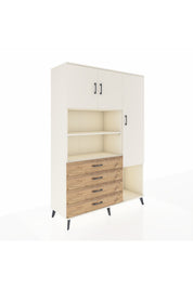 Hyperion Dolap 8 Raflı 4 Çekmeceli 3 Kapaklı 132x44x195 Aytaşı-Aytaşı/Çam