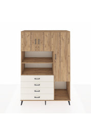 Hyperion Dolap 8 Raflı 4 Çekmeceli 3 Kapaklı 132x44x195 Çam-Çam/Aytaşı
