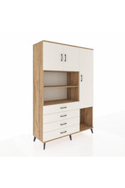 Hyperion Dolap 8 Raflı 4 Çekmeceli 3 Kapaklı 132x44x195 Çam-Aytaşı/Aytaşı