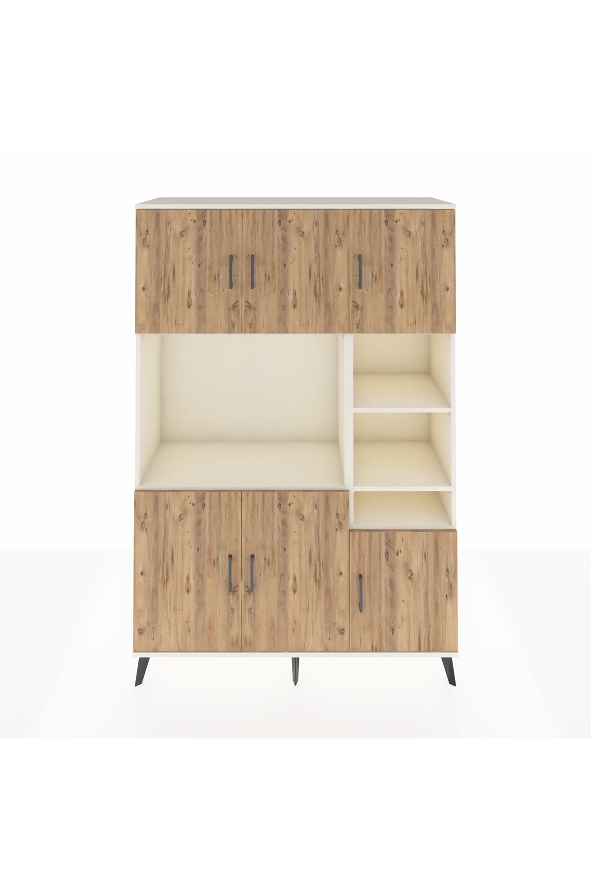 Hyperion Dolap 10 Raflı 6 Kapaklı 132x44x195 Aytaşı-Çam/Aytaşı