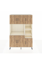 Hyperion Dolap 10 Raflı 6 Kapaklı 132x44x195 Aytaşı-Çam/Aytaşı