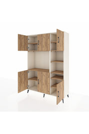 Hyperion Dolap 10 Raflı 6 Kapaklı 132x44x195 Aytaşı-Çam/Çam